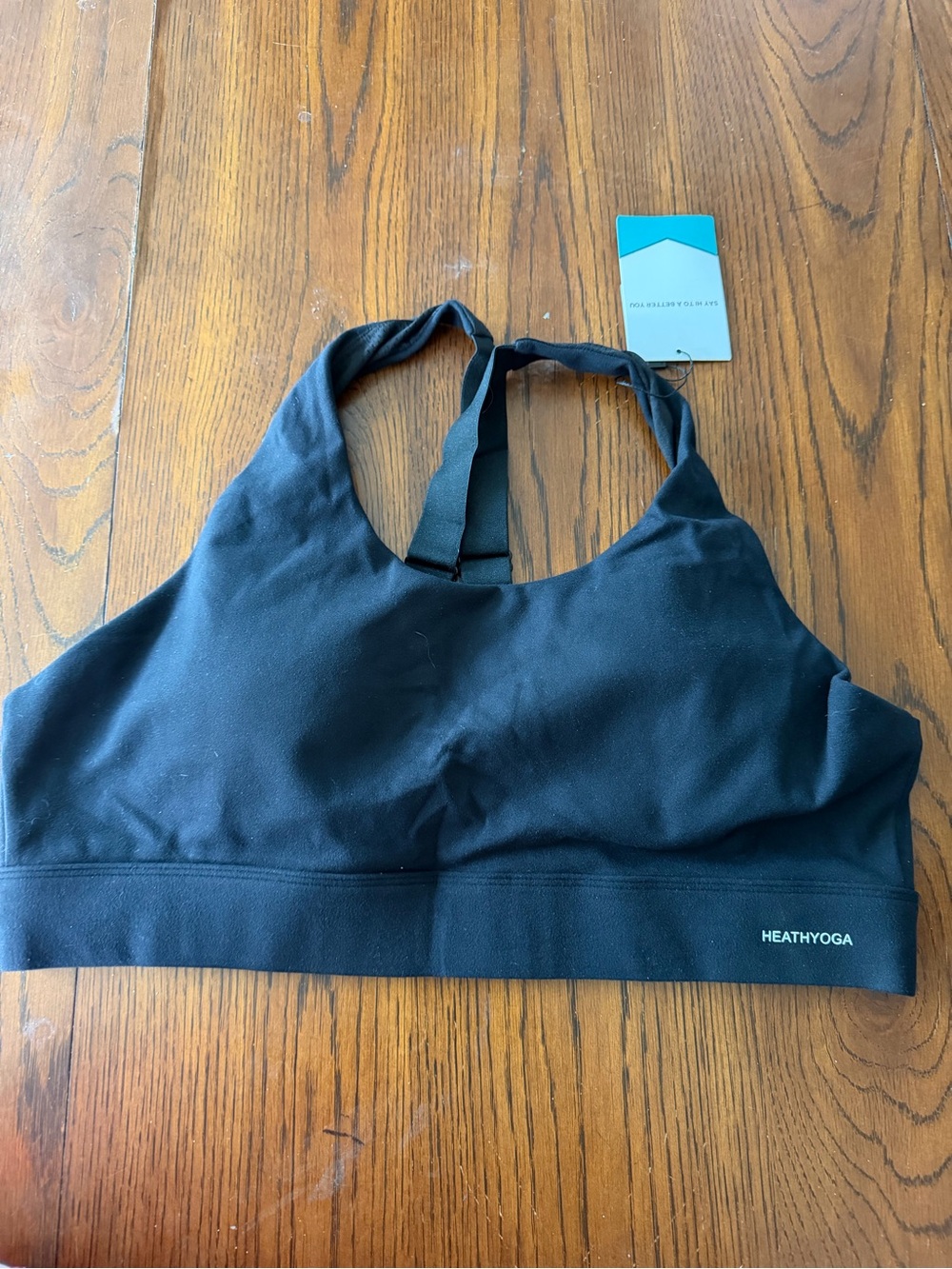 Heathyoga Women's Black High-Neck Sports Bra
